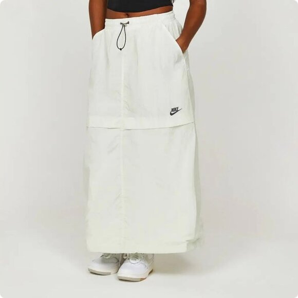 Nike Sport Utility Woven Cargo Maxi Skirt in Sea Glass Green - Picture 1 of 4